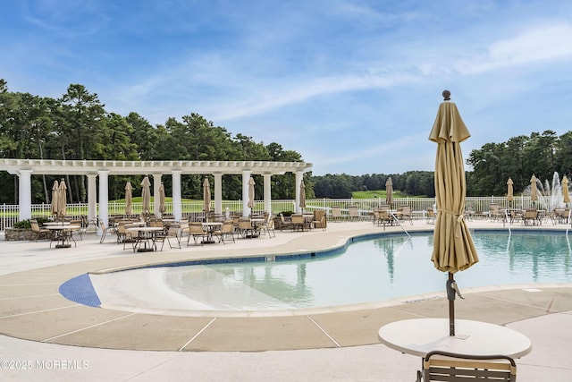 83 Brigantine Blvd, Waretown, NJ 08758 - community pool with a pergola, a patio area, and view of scattered trees