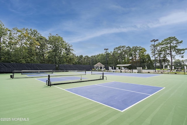 83 Brigantine Blvd, Waretown, NJ 08758 - view of tennis court with community basketball court and view of wooded area