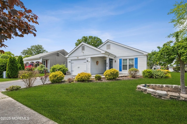 62 Westgate Pl, Manchester, NJ 08759 - ranch-style home with an attached garage, a front lawn, and concrete driveway