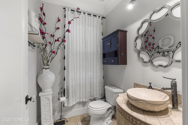 17 Meadow Run Ct, Jackson, NJ 08527 - bathroom featuring toilet, vanity, and a shower with curtain