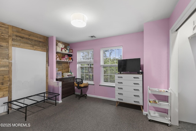 17 Meadow Run Ct, Jackson, NJ 08527 - carpeted bedroom with wood walls and baseboards