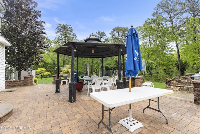 17 Meadow Run Ct, Jackson, NJ 08527 - view of patio / terrace featuring a gazebo and outdoor dining space