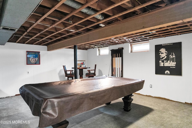 469 E Rd, Belford, NJ 07718 - recreation room with carpet and billiards table