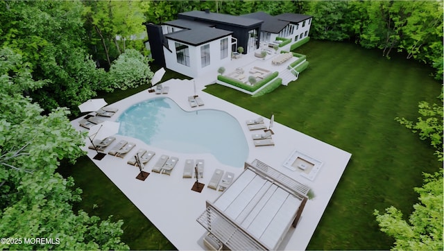 88 Clover Hill Rd, Colts Neck, NJ 07722 - aerial view of property and surrounding area featuring a pool area