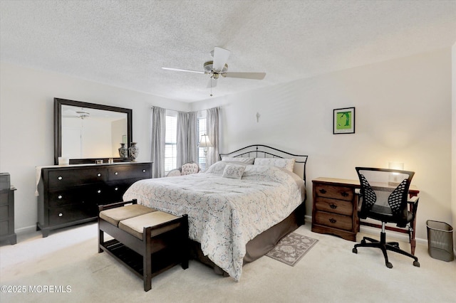 56 Hazel Dr, Freehold, NJ 07728 - bedroom with carpet, ceiling fan, baseboards, and a textured ceiling