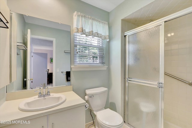 56 Hazel Dr, Freehold, NJ 07728 - full bath featuring a shower stall, toilet, and vanity