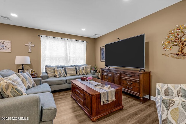 119 Darien Rd, Howell, NJ 07731 - living room featuring light wood-type flooring, recessed lighting, and baseboards