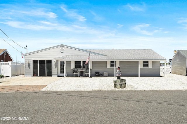 125 Bloomfield Rd, Barnegat, NJ 08005 - view of front of house with a patio area and a shingled roof
