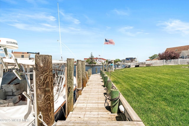 125 Bloomfield Rd, Barnegat, NJ 08005 - dock featuring a lawn and a water view