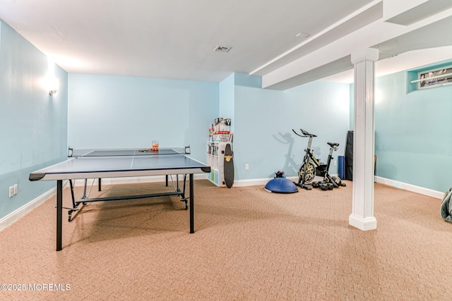 78 Cookman Ave, Ocean Grove, NJ 07756 - recreation room featuring carpet floors and baseboards