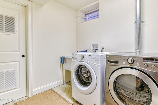 78 Cookman Ave, Ocean Grove, NJ 07756 - laundry room with washing machine and clothes dryer and baseboards