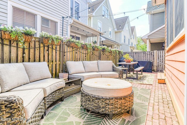 78 Cookman Ave, Ocean Grove, NJ 07756 - fenced backyard featuring an outdoor living space and a patio