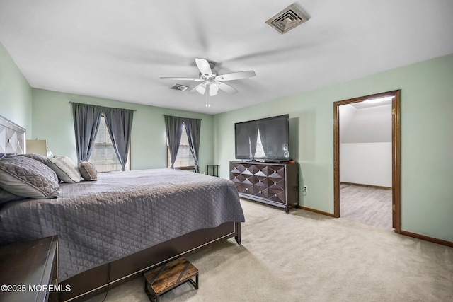 21 Windswept Ln, Freehold, NJ 07728 - bedroom featuring light carpet, baseboards, and ceiling fan