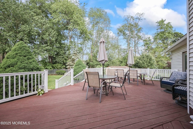 21 Windswept Ln, Freehold, NJ 07728 - deck featuring outdoor dining space
