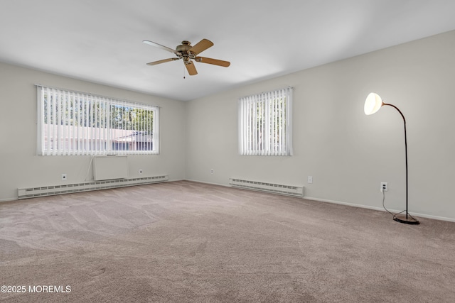 59 Maryland Ave Unit B, Whiting, NJ 08759 - carpeted spare room with baseboard heating, a ceiling fan, and baseboards