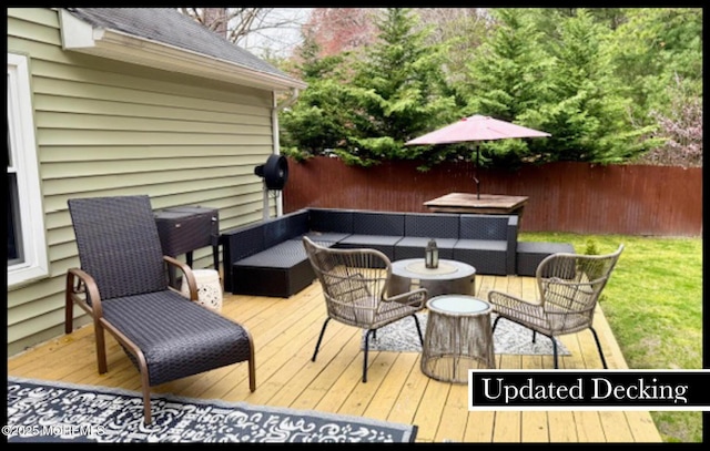123 France St, Toms River, NJ 08753 - wooden deck featuring an outdoor hangout area