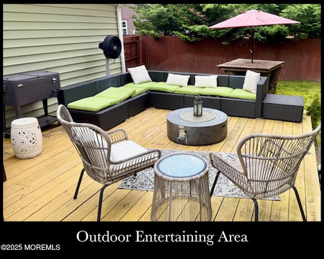 123 France St, Toms River, NJ 08753 - wooden deck featuring outdoor lounge area
