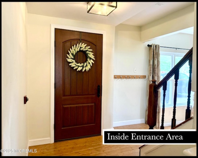 123 France St, Toms River, NJ 08753 - foyer entrance with baseboards and wood finished floors