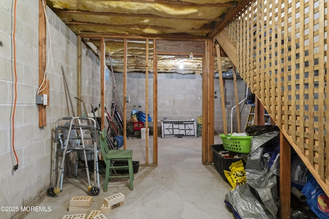 134 Franklin Ave, Ocean Grove, NJ 07756 - unfinished basement with concrete block wall