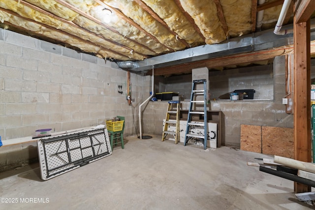 134 Franklin Ave, Ocean Grove, NJ 07756 - unfinished basement with concrete block wall