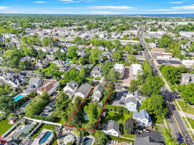 85 Virginia Ave, Manasquan, NJ 08736 - aerial perspective of suburban area featuring property boundaries highlighted