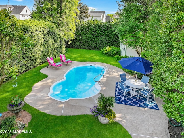 85 Virginia Ave, Manasquan, NJ 08736 - view of pool featuring a patio and a yard