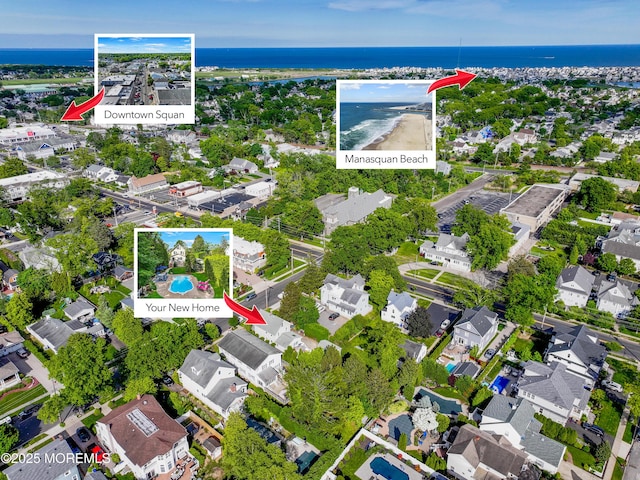 85 Virginia Ave, Manasquan, NJ 08736 - aerial overview of property's location featuring a large body of water