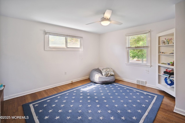 177 Cambridge Ave, Fair Haven, NJ 07704 - misc room featuring plenty of natural light, ceiling fan, and wood finished floors