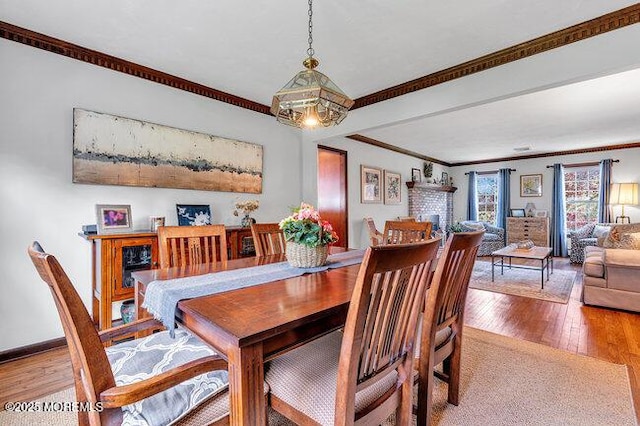 1304 Lenape Trl, Manasquan, NJ 08736 - dining area featuring ornamental molding, hardwood / wood-style floors, and baseboards