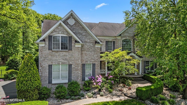 11 Elkridge Way, Manalapan, NJ 07726 - view of front facade with brick siding