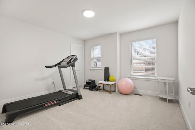 30 Heliport Dr, Tinton Falls, NJ 07724 - exercise area featuring carpet floors and baseboards