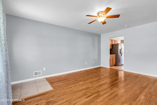 9 Fullerton Dr, Brick, NJ 08723 - empty room featuring ceiling fan, light wood-style flooring, and baseboards