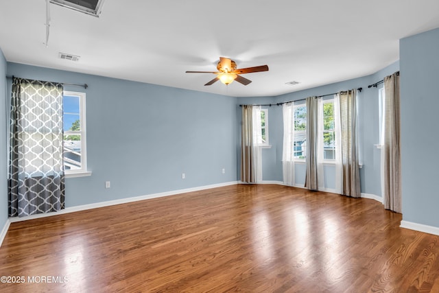 9 Fullerton Dr, Brick, NJ 08723 - empty room with ceiling fan, wood finished floors, baseboards, and rail lighting