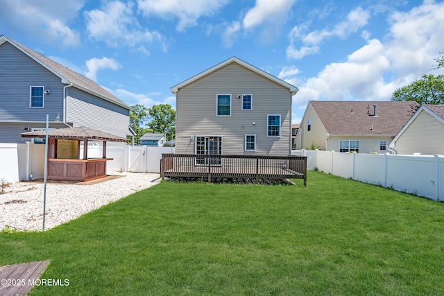 9 Fullerton Dr, Brick, NJ 08723 - rear view of property with a deck and a gazebo