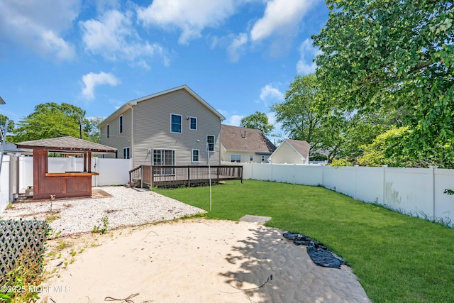 9 Fullerton Dr, Brick, NJ 08723 - rear view of house with a patio area, a gazebo, a deck, and a hot tub