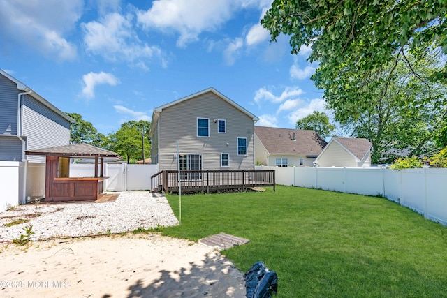 9 Fullerton Dr, Brick, NJ 08723 - back of house featuring a gate and a wooden deck