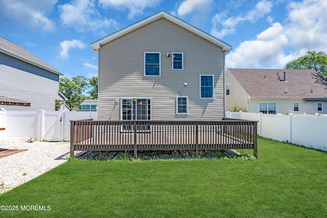 9 Fullerton Dr, Brick, NJ 08723 - rear view of property with a wooden deck