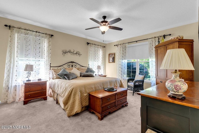 16 Morningside Ct, Lakewood, NJ 08701 - bedroom featuring crown molding, light colored carpet, and a ceiling fan
