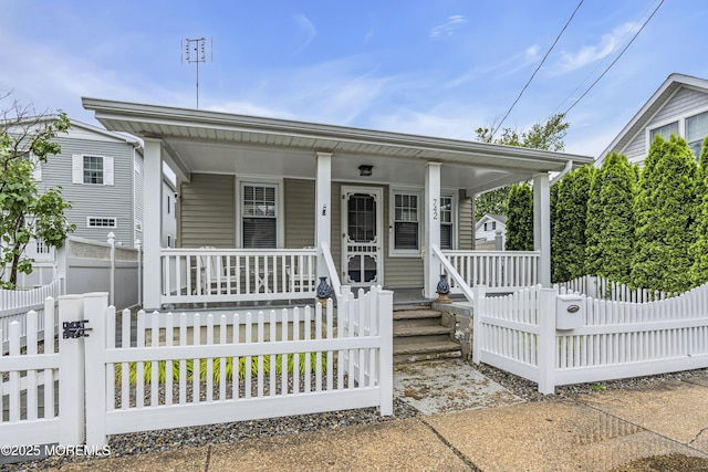 742 Leroy Pl, Lake Como, NJ 07719 - view of front of home with covered porch and a fenced front yard