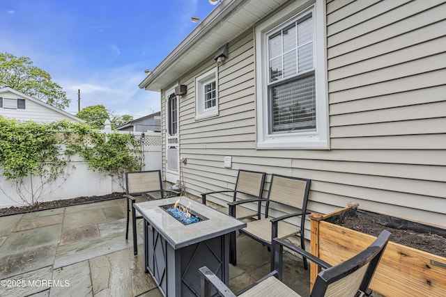 742 Leroy Pl, Lake Como, NJ 07719 - view of patio / terrace with an outdoor fire pit