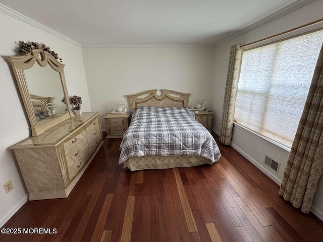 36 Graversham Dr, Marlboro, NJ 07746 - bedroom featuring dark wood finished floors, baseboards, and crown molding