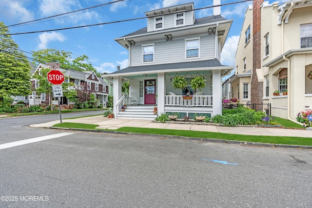 89 Heck Ave, Ocean Grove, NJ 07756 - american foursquare style home with covered porch and roof with shingles