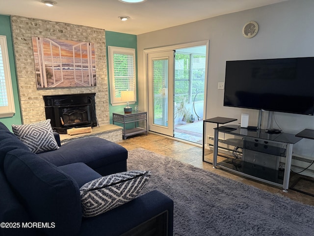 15 Tudor Ct, Brick, NJ 08723 - living area featuring a fireplace