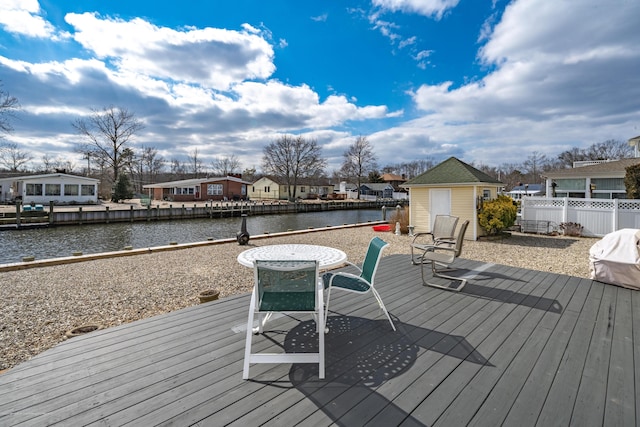 834 Leeward Dr, Forked River, NJ 08731 - deck with a water view and a residential view