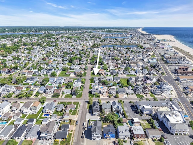 118 New York Ave, Point Pleasant Beach, NJ 08742 - aerial view of property and surrounding area with a nearby body of water and nearby suburban area