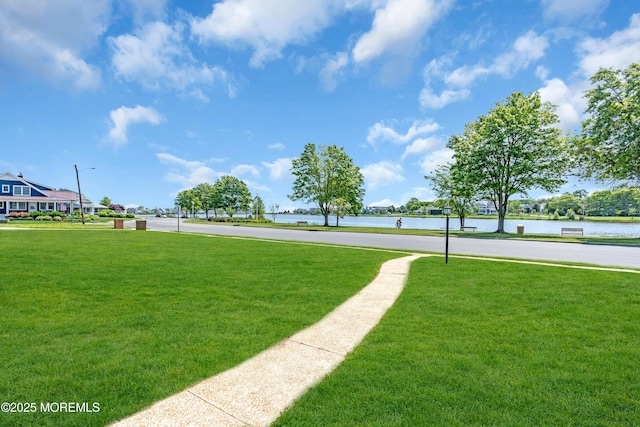 604 N Blvd, Lake Como, NJ 07719 - view of grassy yard featuring a water view