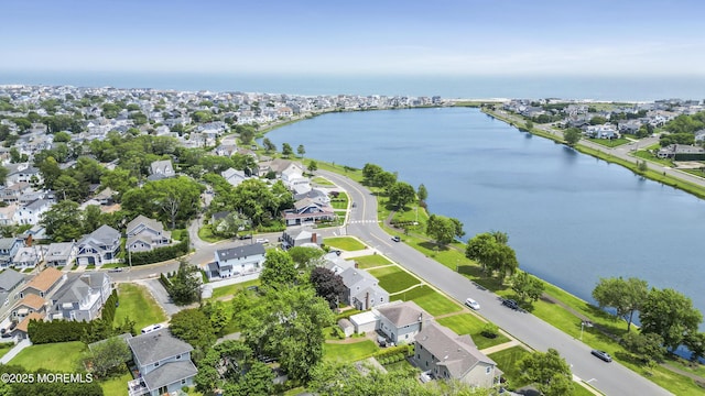 604 N Blvd, Lake Como, NJ 07719 - aerial view of property and surrounding area featuring a large body of water and nearby suburban area