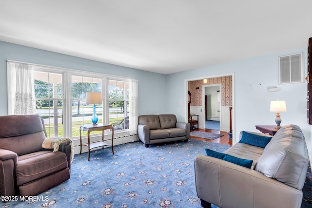 604 N Blvd, Lake Como, NJ 07719 - living room featuring baseboard heating