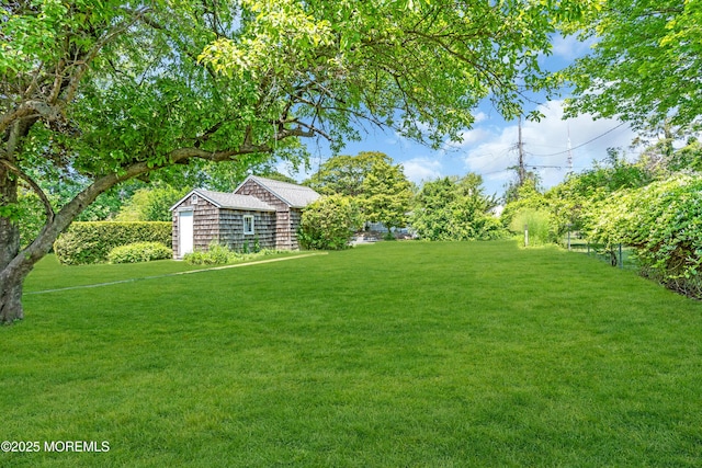 604 N Blvd, Lake Como, NJ 07719 - view of grassy yard featuring an outdoor structure