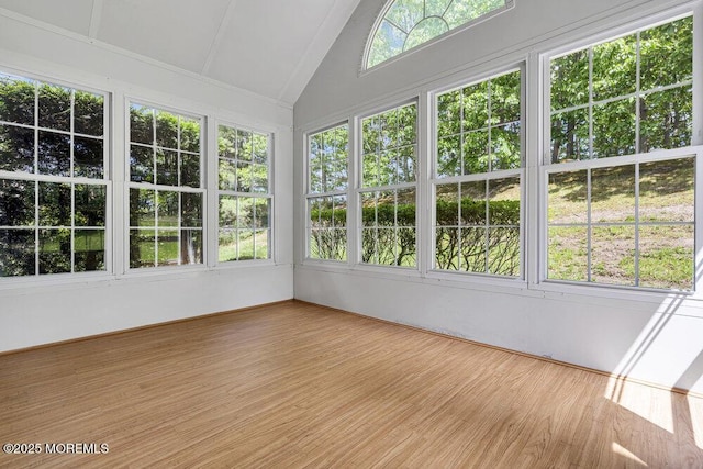 3167 Wood Spring Ln, Toms River, NJ 08755 - unfurnished sunroom featuring vaulted ceiling and wood finished floors